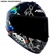 Capacete Asx Draken Bull Cyber Brilho Preto E Azul 60 (MP)