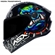 Capacete Asx Draken Bull Cyber Brilho Preto E Azul 60 (MP)