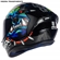 Capacete Asx Draken Bull Cyber Brilho Preto E Azul 60 (MP)