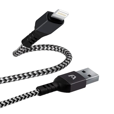 Cabo USB Argom Para Lightning 1.8m Dura Form Nylon Arg-Cb-0023bk Preto (MP)