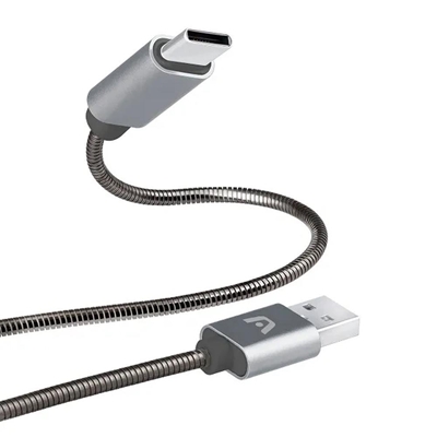 Cabo USB Argom Para USB-C 1.0m Dura Spring Arg-Cb-0028gr (MP)