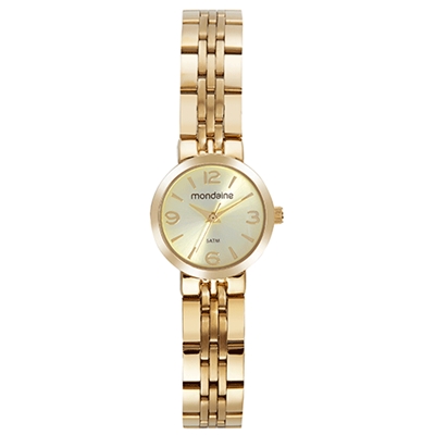 Relógio Mondaine Feminino Dourado 32690LPMVDE1