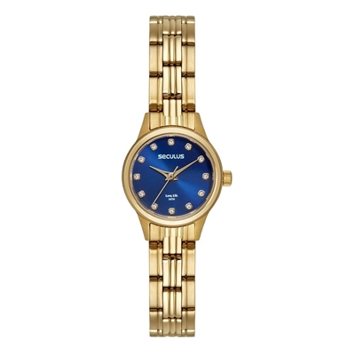 Relógio Seculus Feminino Dourado 44194LPSVDA2