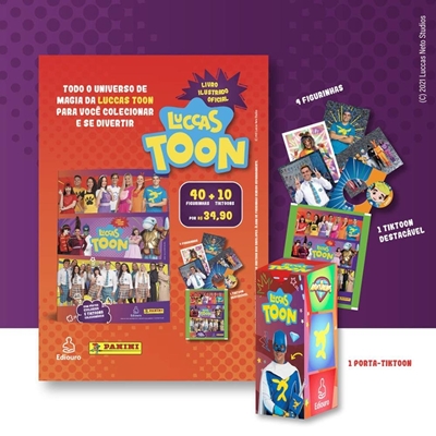 Livro Kit Figurinhas Luccas Neto - 40 Cromos + 10 Tiktoons (MP)