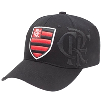 Boné Flamengo Zico Supercap Bordado 3D Frontal E Lateral Preto 30346 (MP)