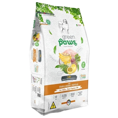 Ração Green Paws Cão Adulto Raças Pequenas Médias Banana E Maracujá 2,5Kg (MP)