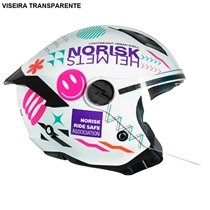 Capacete Norisk Neo Buddy Branco E Rosa 60 (MP)