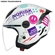 Capacete Norisk Neo Buddy Branco E Rosa 60 (MP)