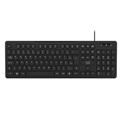 Teclado USB Multilaser TM300 Multimídia ABNT2 TC294 Preto (MP)