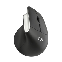 Mouse Multilaser Sem Fio Ergonômico Vertical 1600DPI 6 Botões Preto (MP)