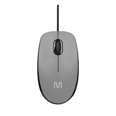 Mouse Multilaser USB Silent 1200dpi MF400 Cinza (MP)