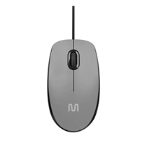 Mouse Multilaser USB Silent 1200dpi MF400 Cinza (MP)