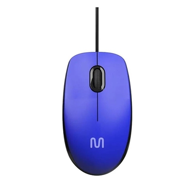 Mouse Multilaser USB Silent 1200dpi MF400 Azul (MP)