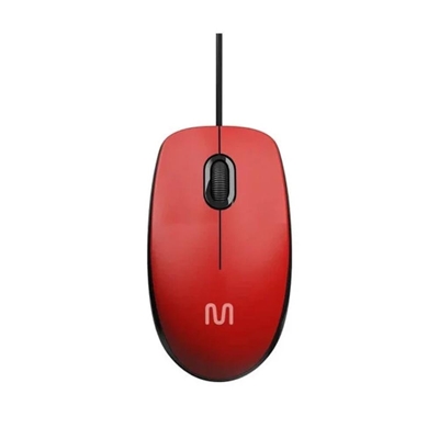 Mouse Multilaser USB Silent 1200dpi MF400 Vermelho (MP)