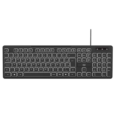 Teclado Multilaser Com Fio Light Iluminado Office TC268 Preto (MP)