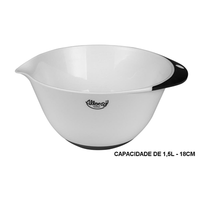 Bowl Multiuso Plástico Allonsy Cromus 1,5L 22x18x11,5cm (MP)