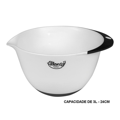 Bowl Multiuso Plástico Allonsy Cromus 3L 28,5x24x13,2cm (MP)