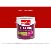 Tinta Esmalte Iquine Sintético Premium Alto Brilho 3L Dialine Seca Rápido Vermelho (MP)