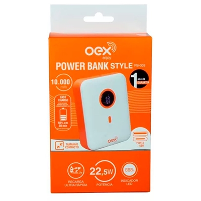 Power Bank OEX Style PB303 Branco (MP)