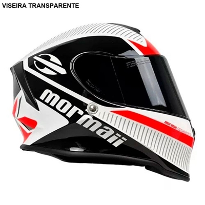 Capacete Mormaii M1 Streak Neon Vermelho Brilho 61 (MP)