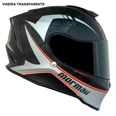 Capacete Mormaii M1 Tiger Prata Fosco 61 (MP)