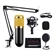 Kit Microfone Condensador Profissional Tomate Com Mesa De Som Podcast Live USB MT-3502 (MP)