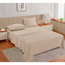 Jogo 4 Peças Cama Queen Lane Linen Bege (BI)