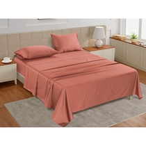 Jogo 4 Peças Cama Queen Lane Linen Rosa (BI)