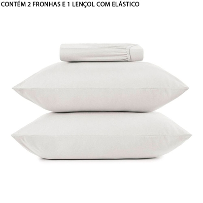 Jogo De Cama King Altenburg Em Malha 3 Peças Simples Branco (MP)