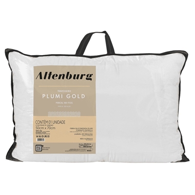 Travesseiro Altenburg Plumi Gold 50x70cm Branco (MP)