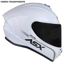 Capacete ASX Draken Solid Brilho Branco 60 (MP)