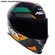 Capacete ASX Eagle Fast Brilho Preto Verde Grafite 58 (MP)