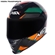 Capacete ASX Eagle Fast Brilho Preto Verde Grafite 58 (MP)