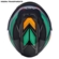 Capacete ASX Eagle Fast Brilho Preto Verde Grafite 58 (MP)