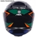 Capacete ASX Eagle Fast Brilho Preto Verde Grafite 58 (MP)