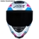 Capacete ASX Eagle Fast Brilho Branco Rosa Azul 58 (MP)