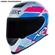 Capacete ASX Eagle Fast Brilho Branco Rosa Azul 58 (MP)