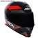 Capacete ASX Eagle Fast Brilho Preto Vermelho Grafite 60 (MP)