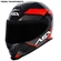 Capacete ASX Eagle Fast Brilho Preto Vermelho Grafite 60 (MP)