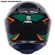 Capacete ASX Eagle Fast Brilho Preto Verde Grafite 60 (MP)