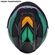 Capacete ASX Eagle Fast Brilho Preto Verde Grafite 60 (MP)