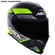 Capacete ASX Eagle Fast Fosco Preto Amarelo Cinza 60 (MP)