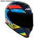 Capacete ASX Eagle Fast Fosco Azul Vermelho Azul 58 (MP)