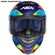 Capacete ASX Eagle Fast Fosco Azul Vermelho Azul 58 (MP)