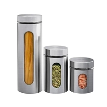 Conjunto Porta Mantimentos Wincy 3 Peças Em Aço Inox (MP)