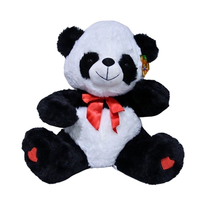 Pelúcia Fizzy Panda Com Laço Vermelho 41cm FE7177 (MP)