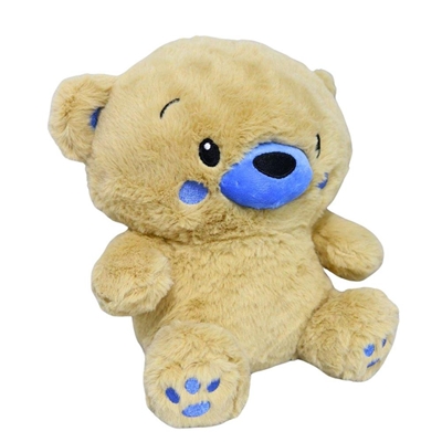 Pelúcia Fizzy Urso Sentado Creme Com Azul FE7331 (MP)