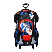 Mochila De Rodinha Maxtoy 3D Hotwheels Terrain Storm Preto (MP)