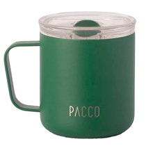 Caneca Térmica Com Tampa Pacco Fokus 295ml Verde Militar (MP)