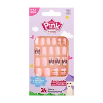 Unhas Postiças Kiss Infantil Pink 6 Autoadesivas (MP)